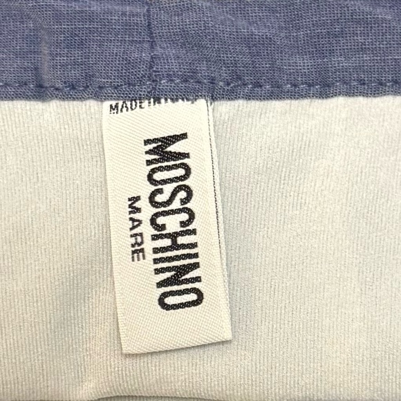 Moschino Blue and White Swim Trunks - Picture 2 of 5